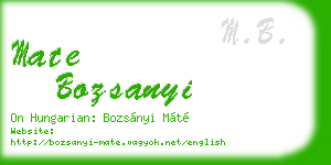 mate bozsanyi business card
