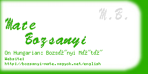 mate bozsanyi business card